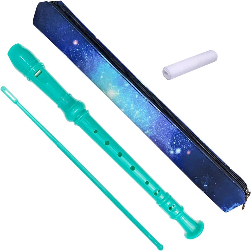 Auteey 8 Holes Soprano Recorder with Cleaning Rod and Bag, Professional German Style C Key Recorder for Kids Beginners Students(Green) - Image 1